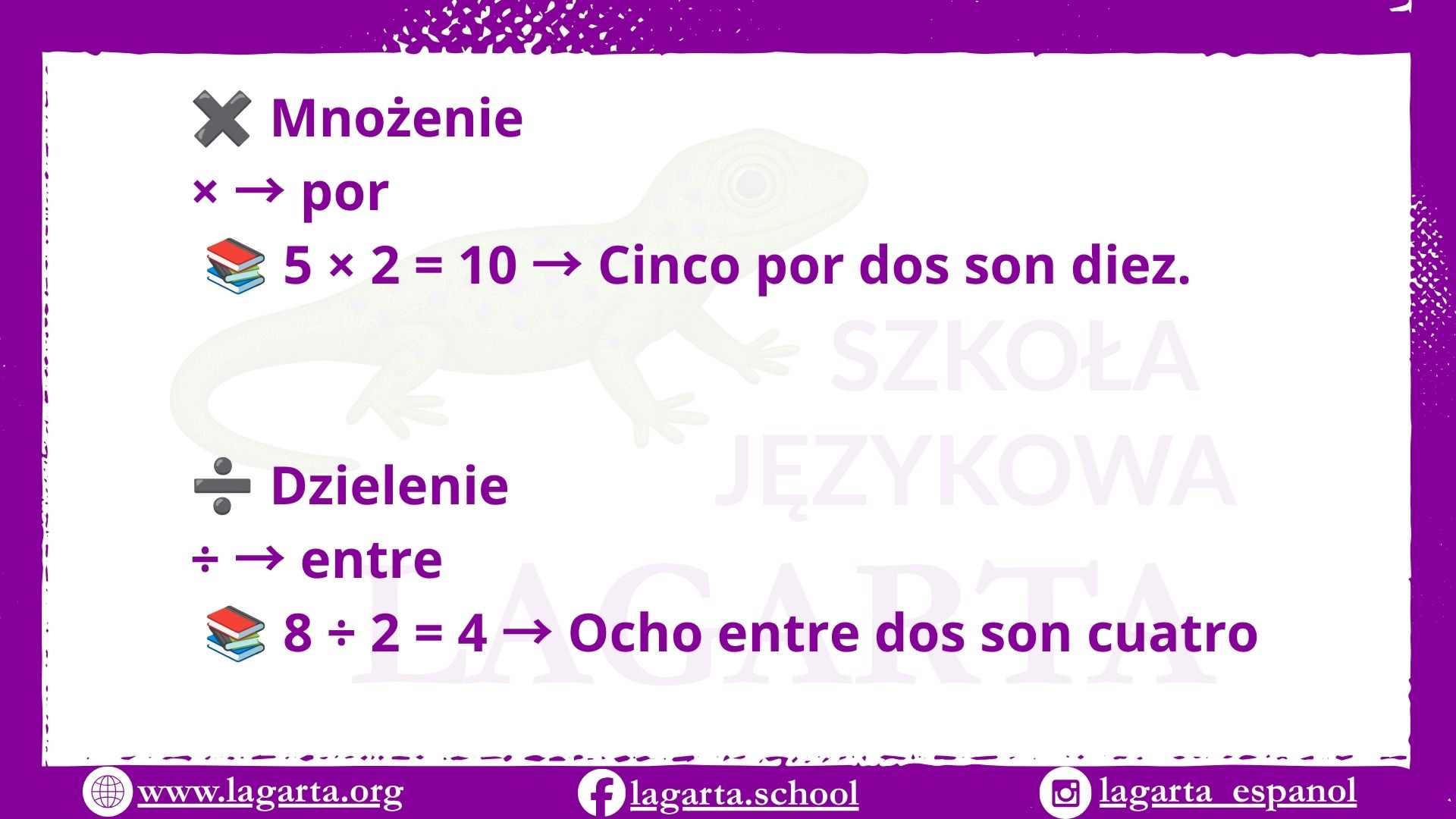 Mnożenie i dzielenie po hiszpańsku